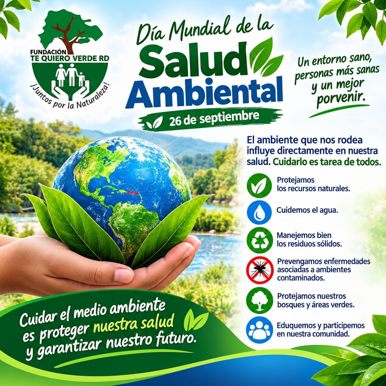 Fundación Te Quiero  verde RD celebra el día mundial de la salud ambiental